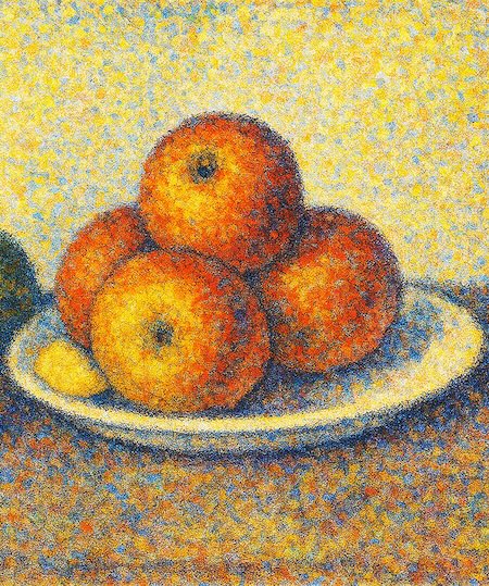 Nature morte aux pommes - Cézanne - Seurat